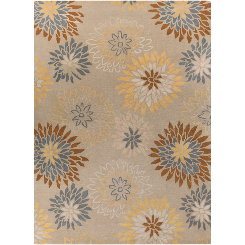Elsberry Wool Floral Indoor Rug, Square 9'9"