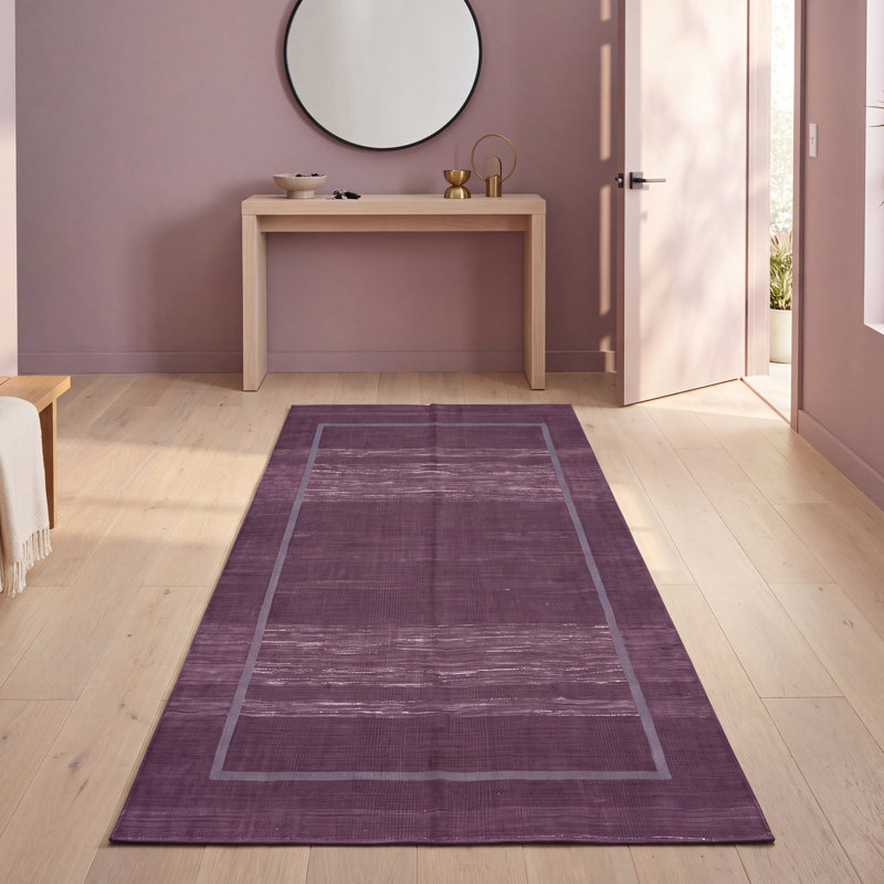 Tapis Coventry moderne minimaliste à bordure géométrique grise et blanche, lavable à la machine, antidérapant, à poils courts, pour intérieur et extérieur, adapté aux animaux domestiques, idéal pour le salon, la chambre, la salle à manger, l'entrée, le corridor ou le bureau.
