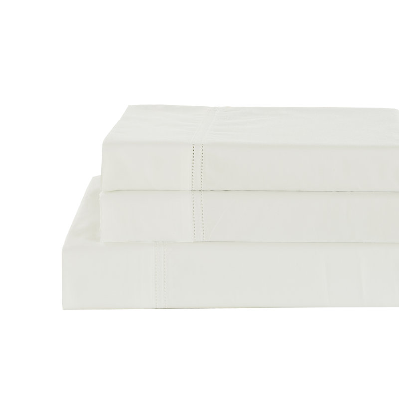 Ensemble de draps à 1000 fils Hemstitch, Gris, Très grand