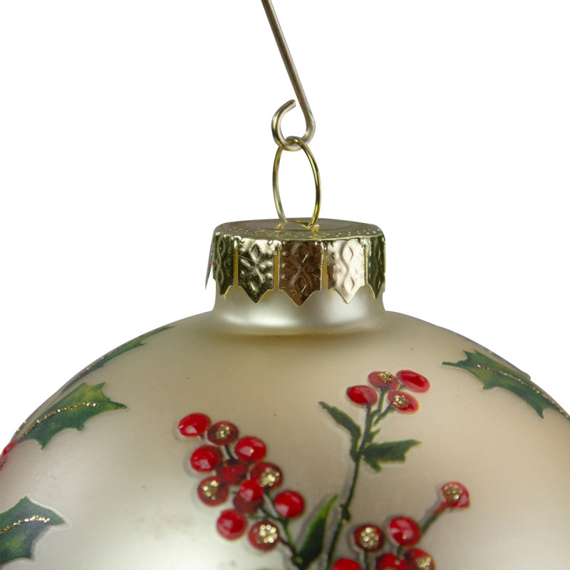 Ornement de Noël en verre 4 po