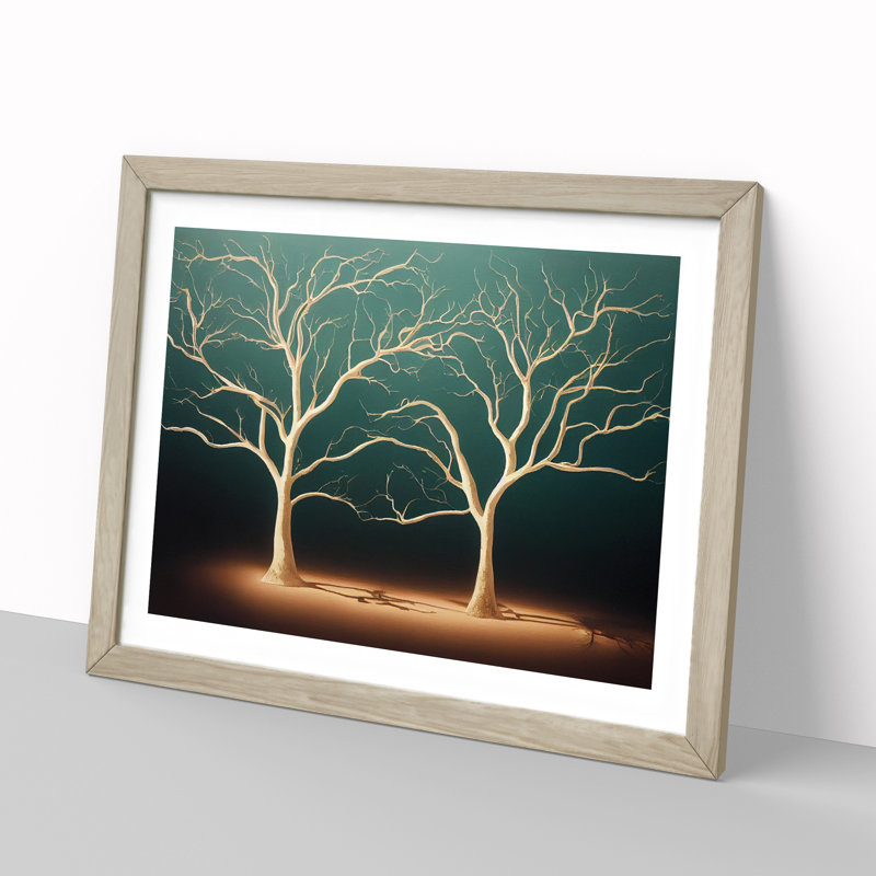 Awesome Trees - Framed Print, 34cm H x 46cm W x 2cm D, Oak