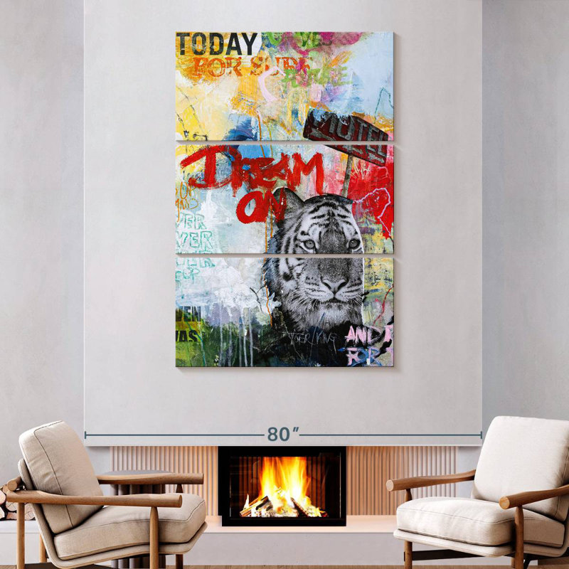 Brampt Tiger King, 74" H x 48" W