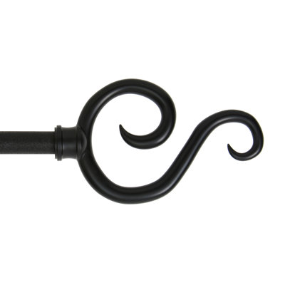 Andover Scroll Hook 5/8" Black Adjustable 0.625''