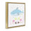 Cadre flottant bébé requin et fleurs, design par Carla Daly