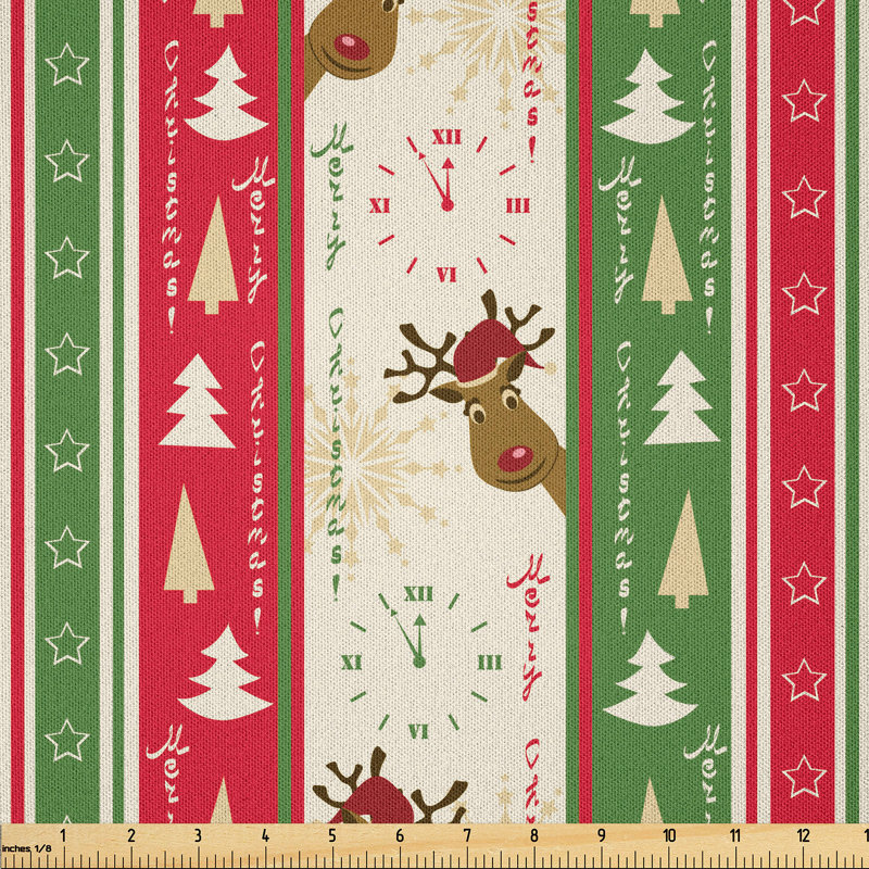 Alaitz Deer Pines Borders Multi-Purpose Fabric