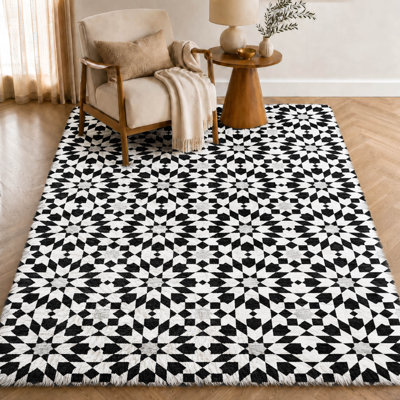 Washable Geometric Indoor Rug