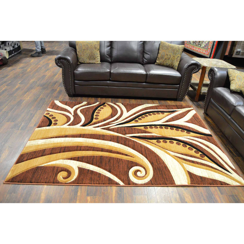 Tapis chocolat/beige Cossey