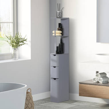 HOMCOM 67 Free Standing Bathroom Storage Cabinet - White