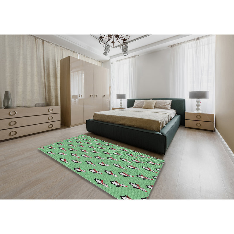 Tapis décoratif vert Pyne, Rectangle 5 pi x 7 pi
