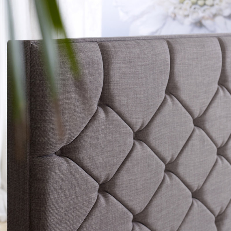 Tallapoosa Upholstered Bed, Double (4'6), Grey Turn