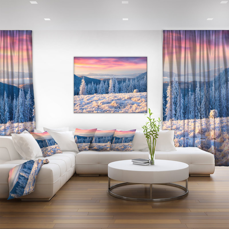 « incroyable winter » dans les montagnes», reproduction de photo sur toile tendue, H 30 po x l 40 po