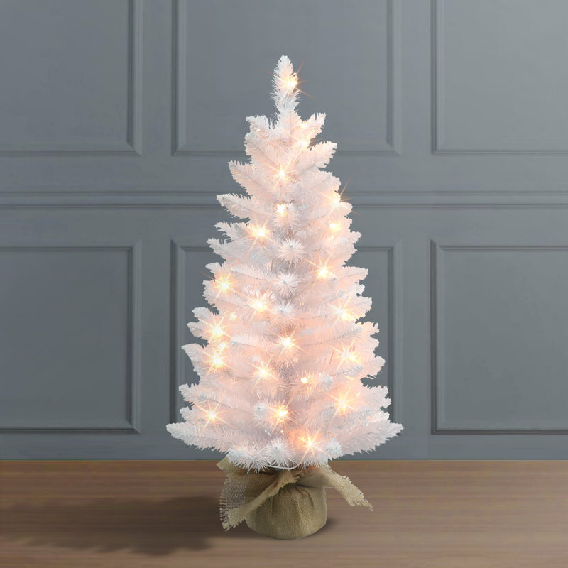 3' Lighted Artificial Fir Christmas Tree