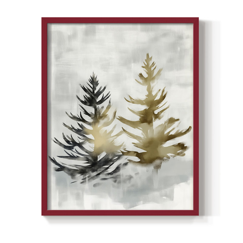 Reproduction encadrée - bois massif, H 11 po x l 9 po, Rouge