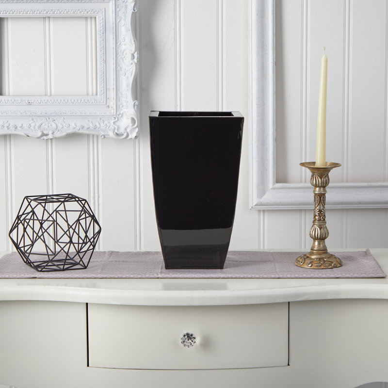 Aristocles Metal Pot Planter, Black