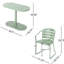 Bistro extérieur pour patio en fer - bleu sarcelle mat, 2 chaises et table ovale pour jardin, finition, patio, cour arrière-599079809