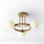 Eveliina 3 Light Glass Semi Flush Mount
