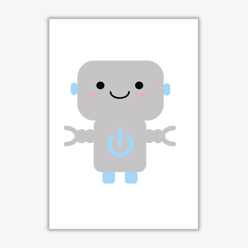 Robot - Print, 85 cm H x 60 cm W x 1 cm D, No Frame