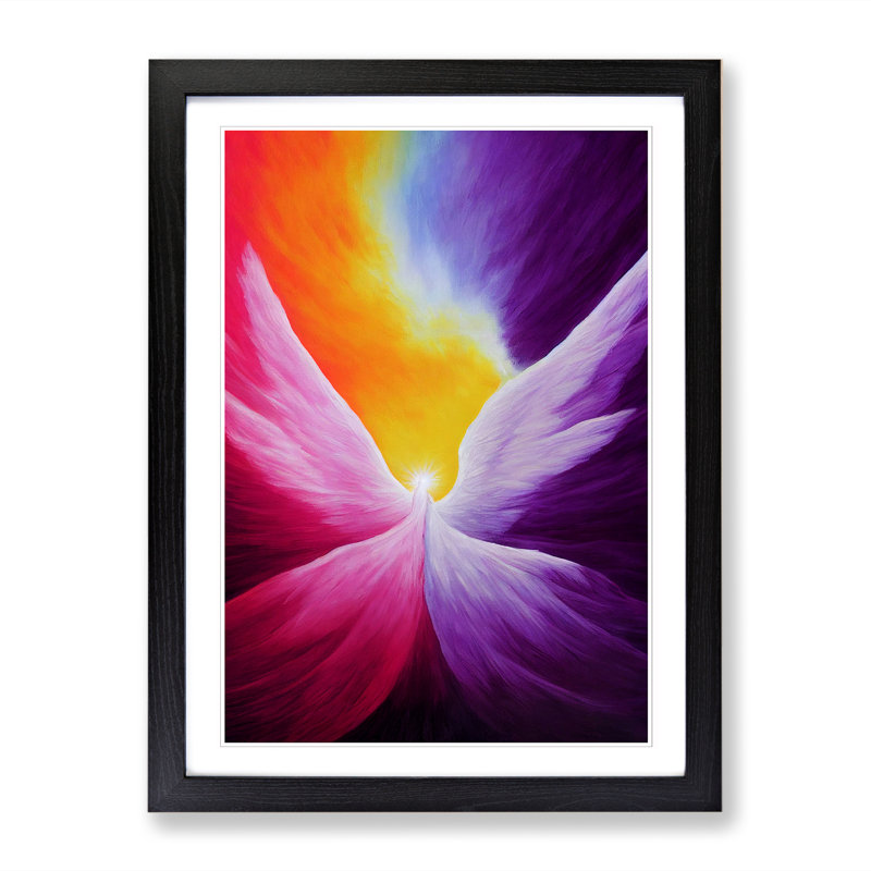 FRM-V0523-75X Angel Vol.1 - Single Picture Frame Print, Black Framed, 64cm H x 46cm W x 2cm D