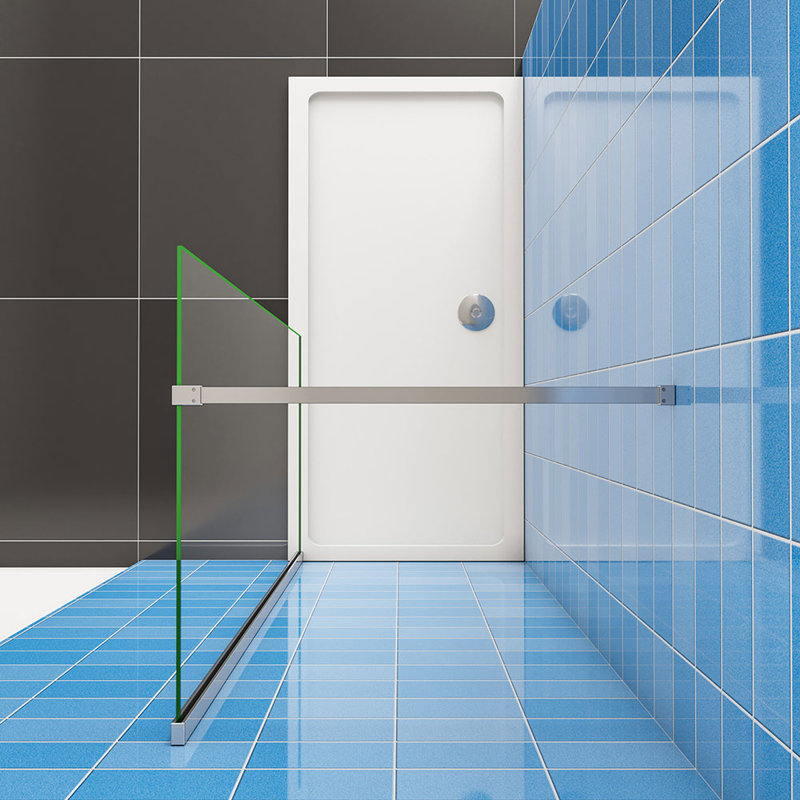 Gambino 700x1900mm Chrome Walk in Shower Enclosure Screen Easy Clean Glass