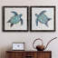 Bubble Blue Turtle I - ensemble de 2 peintures sur toile encadrées-1146726227-1146726248