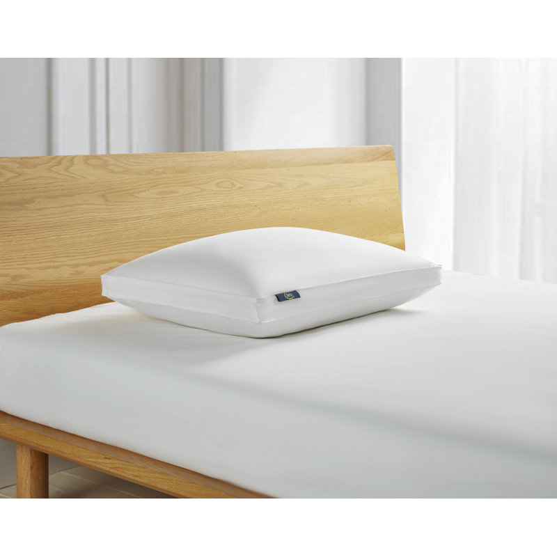 Serta 300 Thread Medium Down Bed Pillow, Jumbo