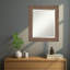 Miroir mural encadré biseauté brun moyen-118340759