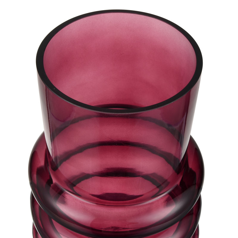 8'' Burgundy Glass Table Vase with Novelty Shape