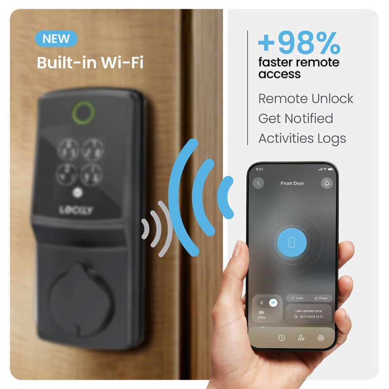 Lockly Secure Pro Deadbolt Edition, Matte Black (New Version), Noir mat