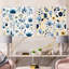 Ensemble de 2 collages carrés botaniques à motif floral minimaliste bleu minimaliste-101856858-101856860