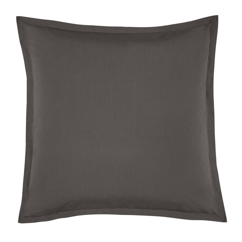 Saha Square Pillow Cover & Insert, Coal