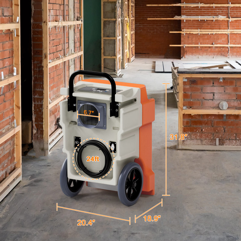 APTOOK 190 Pintes 7500 Sq. Pi. Déshumidificateur commercial Pro avec contrôleur d'humidité et pompe