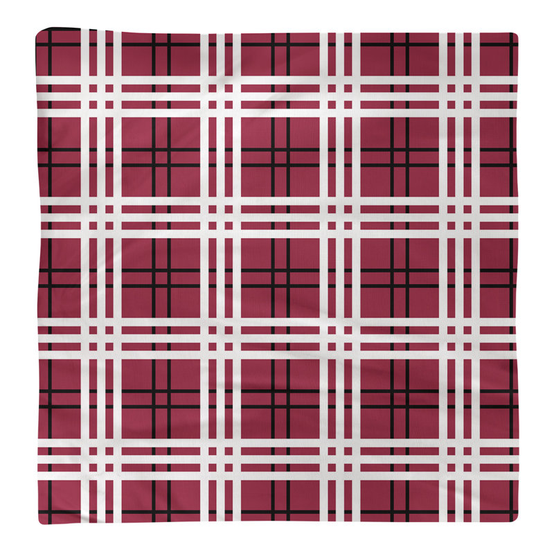 Serviette de table de luxe en Arizona, 10 po x 10 po, Rouge / Noir / Blanc, Coton