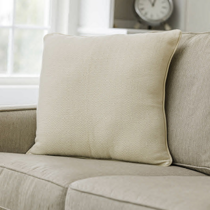 Coussin tissé, Chevron crème