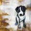 Chien assis - décor de salon noir mat-628979896-628979903