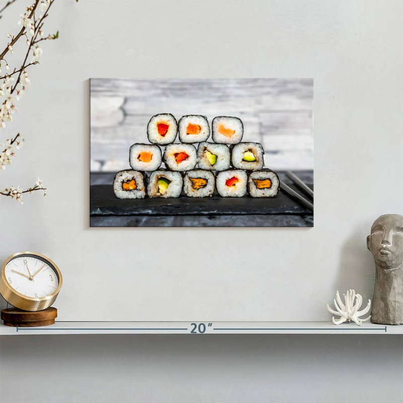 Sliced Sushi, 8" H x 12" W