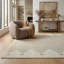 Tapis à rayures beige / brun 4 pi x 6 pi (3 pi 11 po x 5 pi 7 po) Branch Branch Zuri, tapis contemporain, à poils courts et résistant aux taches-1789366551