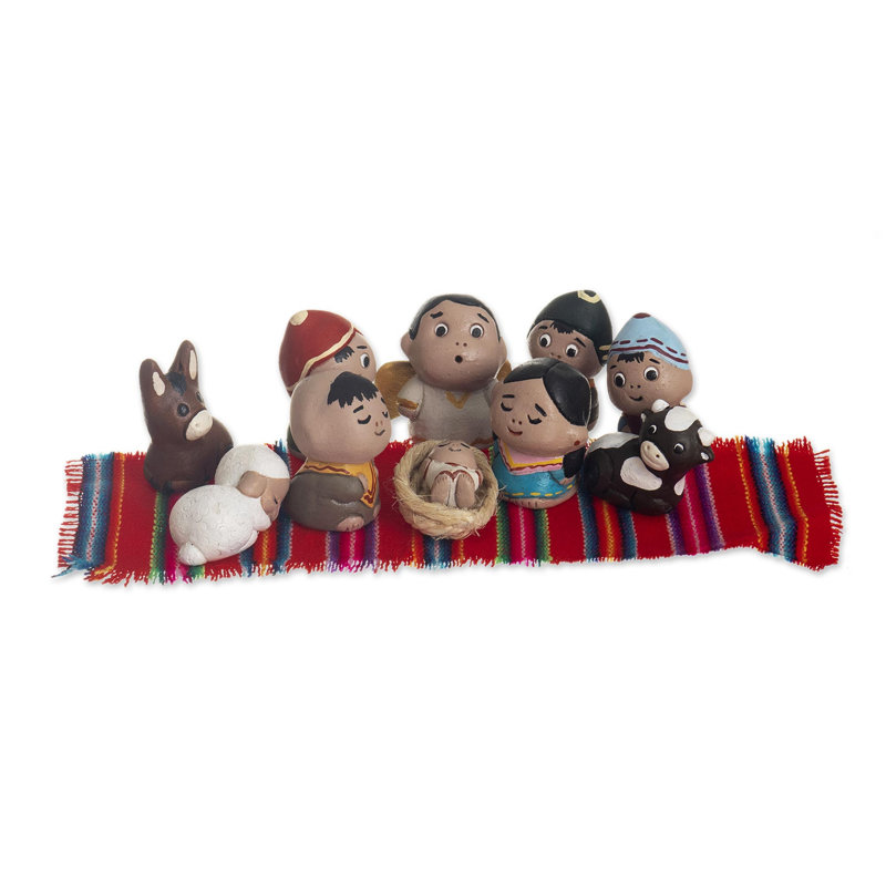 Ensemble de crèche en céramique Wise Andines 10 pièces