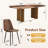 Double Robust Flutted Pedestal Dining Table Set-112473210-112473211