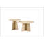 Ensemble de tables basses gigognes de style rétro avec pieds croisés, idéal pour s'adapter aux espaces flexibles et décorer élégamment les salons et les salles à manger-133420123