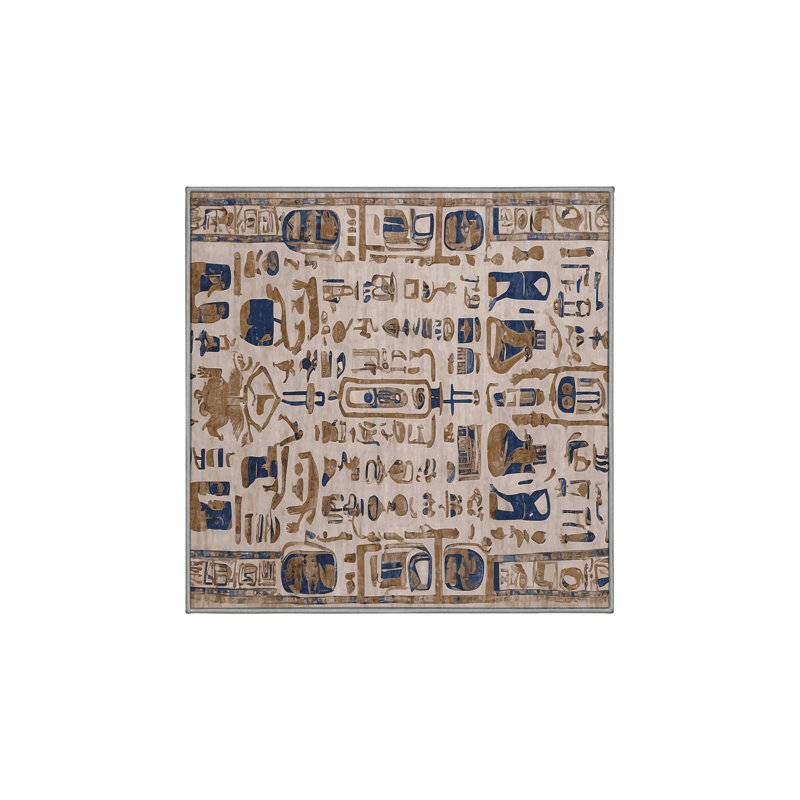 Tapis gris lavable à la machine, Carré 7 pi