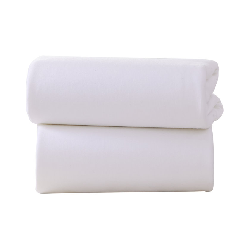 100% Cotton 2 - Piece Cot Sheet Set, White