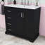 Modern Freestanding Single Bathroom Vanity with Ceramic Sink, Soft-Close Doors and Spacious Storage-1844239954