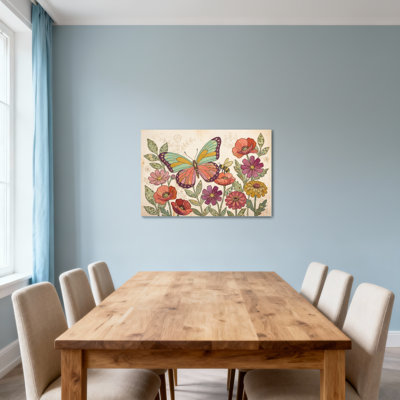 Animaux, animaux, fleurs, abeilles, feuilles, jardin, reproduction d'art