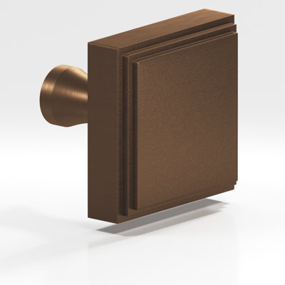 Square Stepped Cabinet Knob With Flared Post