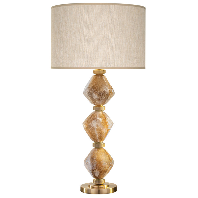 Lampe de table 30,5 po SoBe, Beige, Agate ambrée