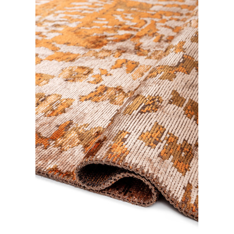 Rayn Abstract Hand Loom Indoor / Outdoor Area Rug, Rectangle 6'6" x 9'10"