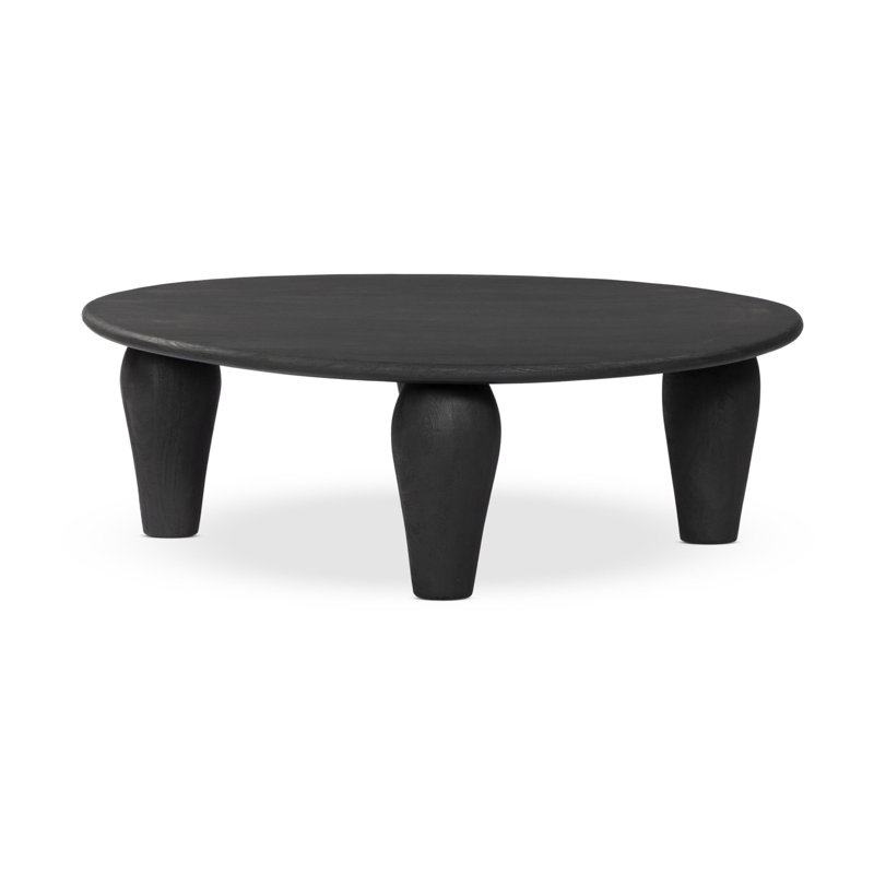 Maricopa Solid Wood Coffee Table, 16" H x 50" L x 50" W, Black