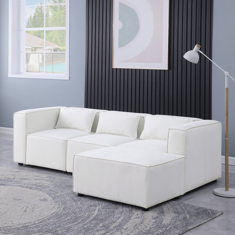 Modular Sofa Chenille Fabric, Simple And Grand, The Seat And Back Is Very Soft. This Is Also A KNOCK DOWN Sofa