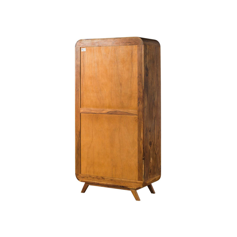 1 Door Wardrobe, Lacquered Light Brown