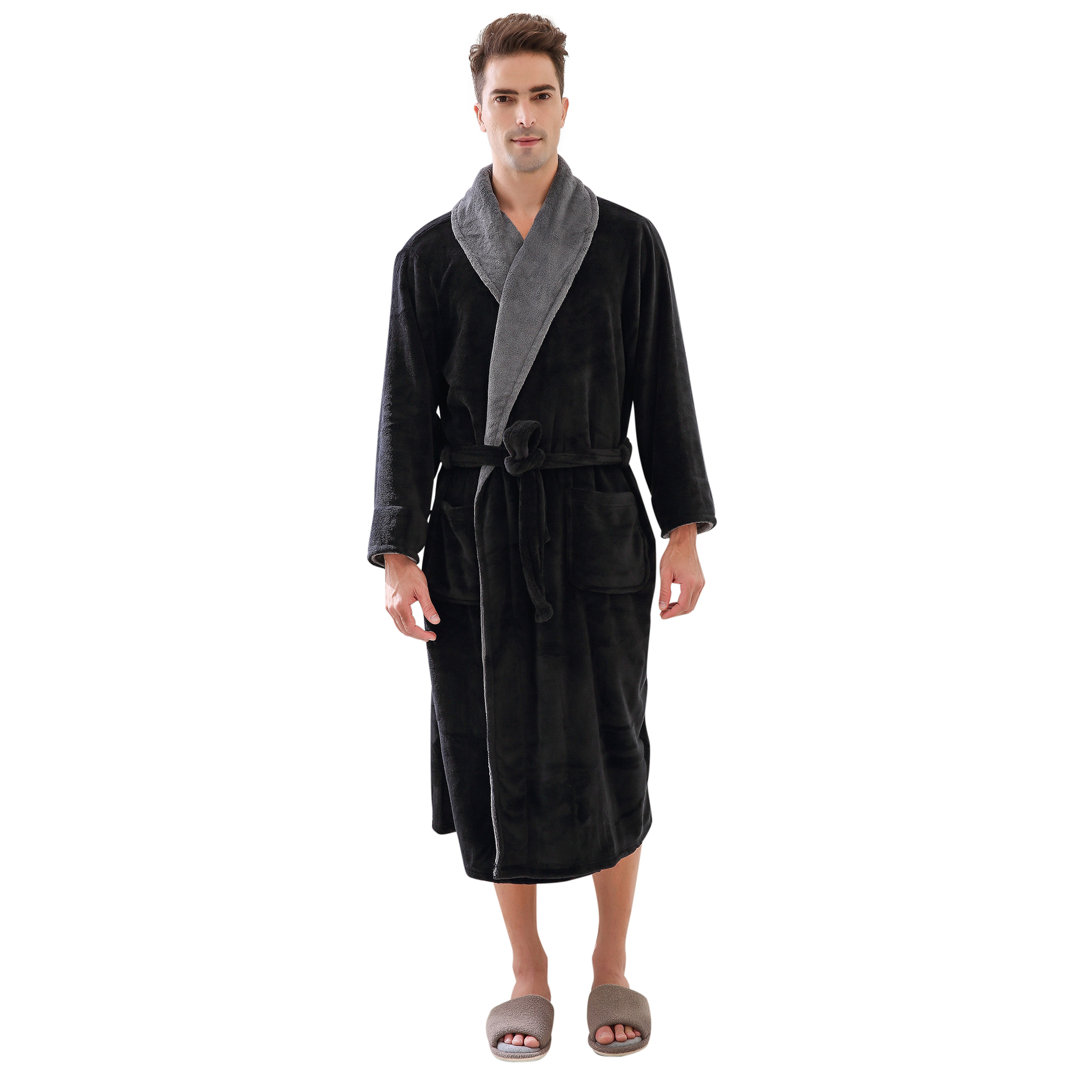 Fleece Mid-Calf Bathrobe with Pockets and Hood Latitude Run®